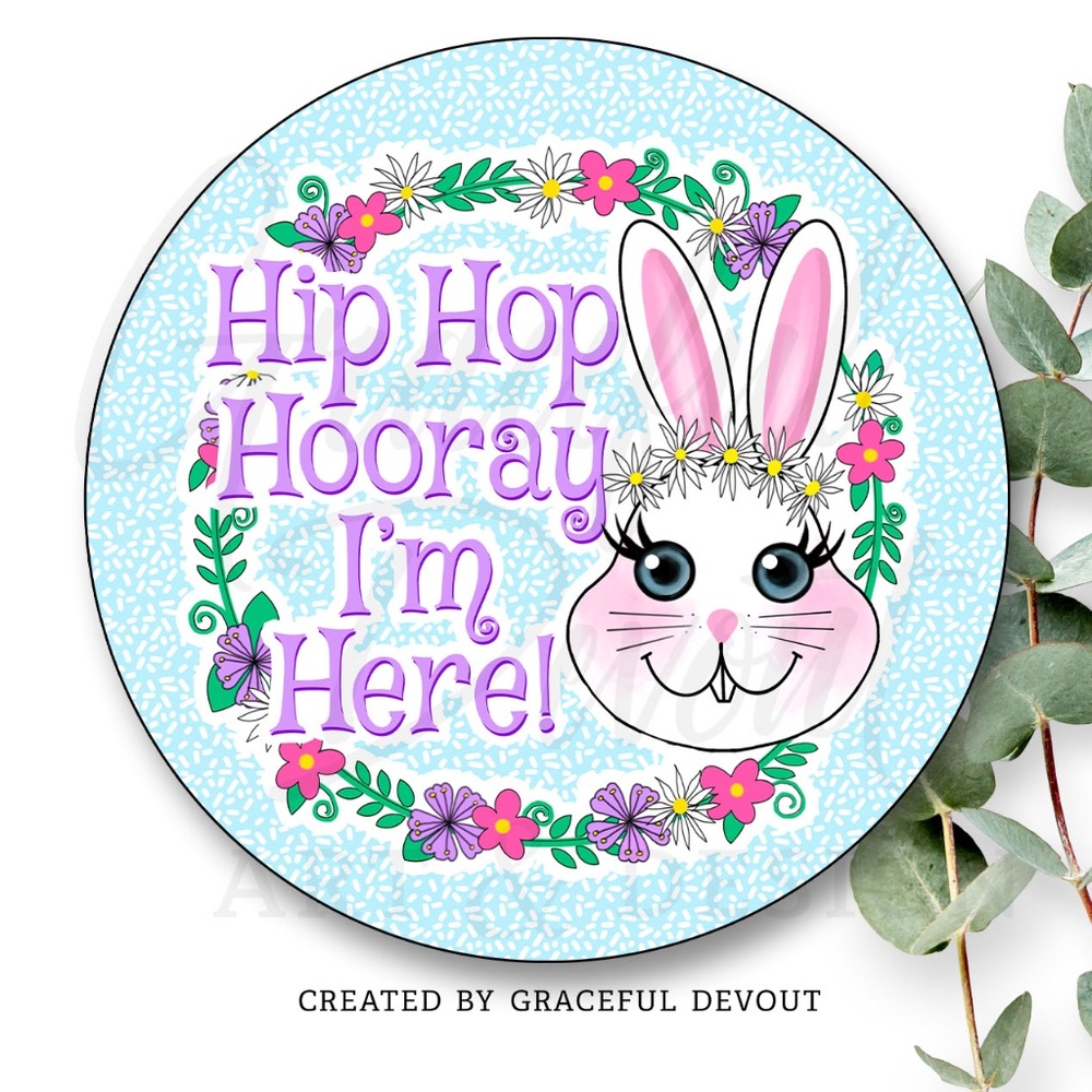 Hip Hop Hooray l'm Here! 2" (inches) Sticker (96ct.) Stickers